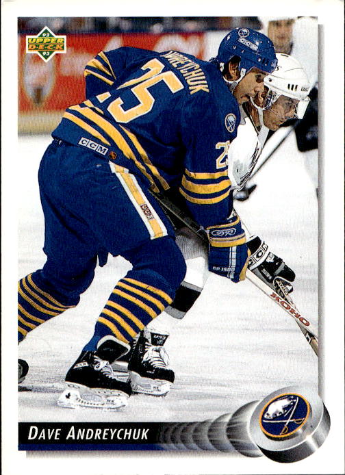 DAVE ANDREYCHUK 92-93 Upper Deck (špatný růžek)