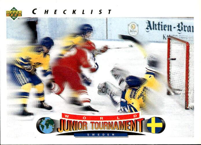 Checklist World Junior Championships SWEDEN 92-93 Upper Deck