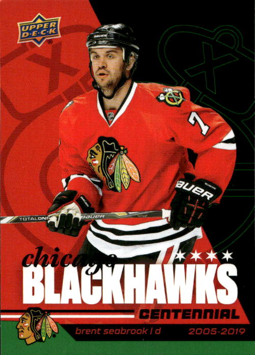 BRENT SEABROOK 25-26 UD Chicago Blackhawks Centennial