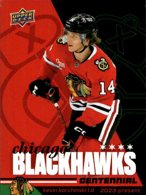 KEVIN KORCHINSKI 25-26 UD Chicago Blackhawks Centennial