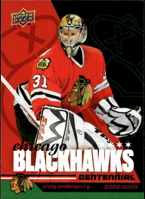 CRAIG ANDERSON 25-26 UD Chicago Blackhawks Centennial