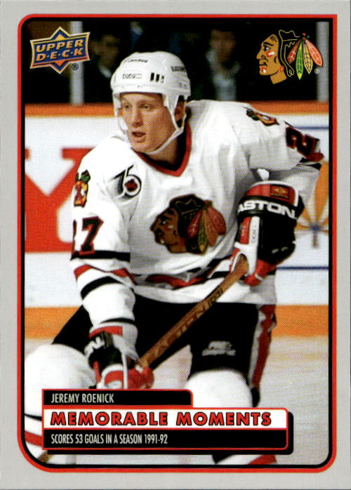 Memorable Moments JEREMY ROENICK 25-26 UD Chicago Blackhawks Centennial