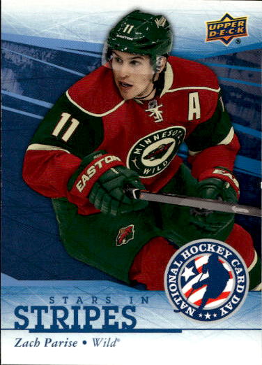 Starts in Stripes ZACH PARISE 2014 UD National Hockey Card Day