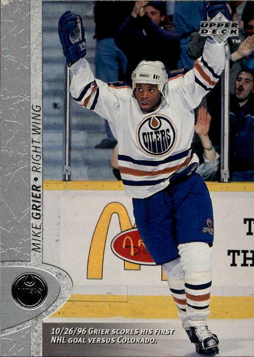 MIKE GRIER 96-97 Upper Deck (horší povrch v rohu)