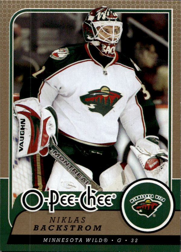 NIKLAS BACKSTROM 08-09 UD O-Pee-Chee OPC
