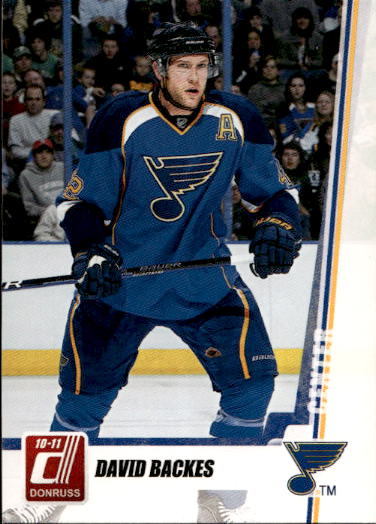 DAVID BACKES 10-11 Panini Donruss Hockey