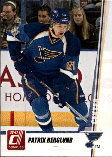 PATRIK BERGLUND 10-11 Panini Donruss Hockey