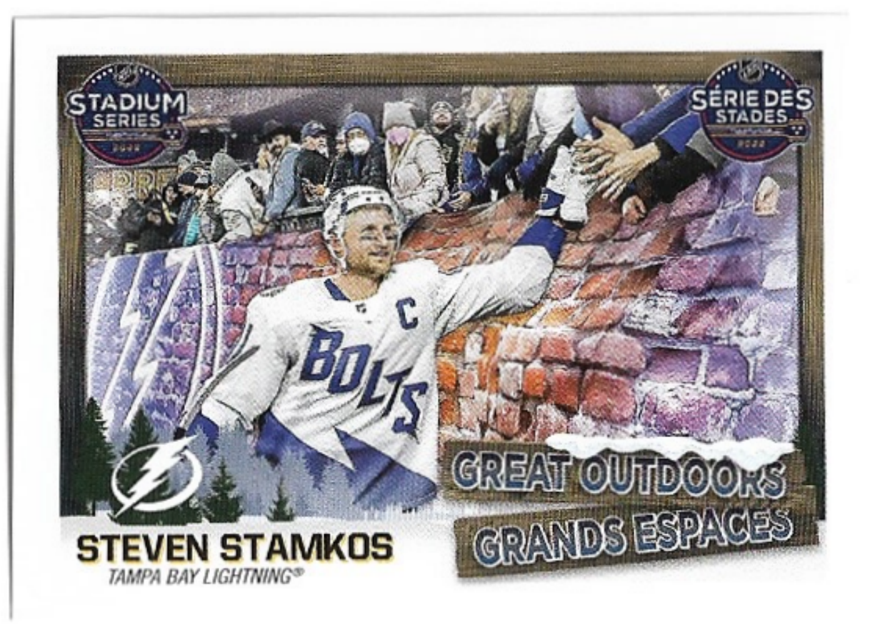 The Great Outdoors STEVEN STAMKOS 2022-23 Topps NHL Sticker Collection Hockey
