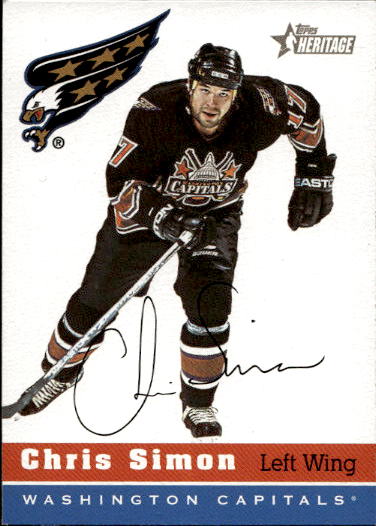 CHRIS SIMON 00-01 Topps Heritage