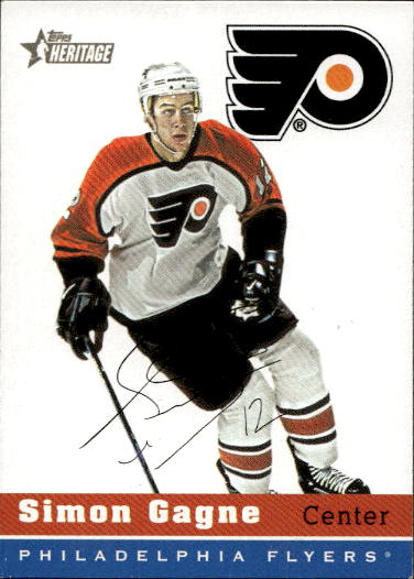 SIMON GAGNE 00-01 Topps Heritage (lehce světlá spodní hrana)
