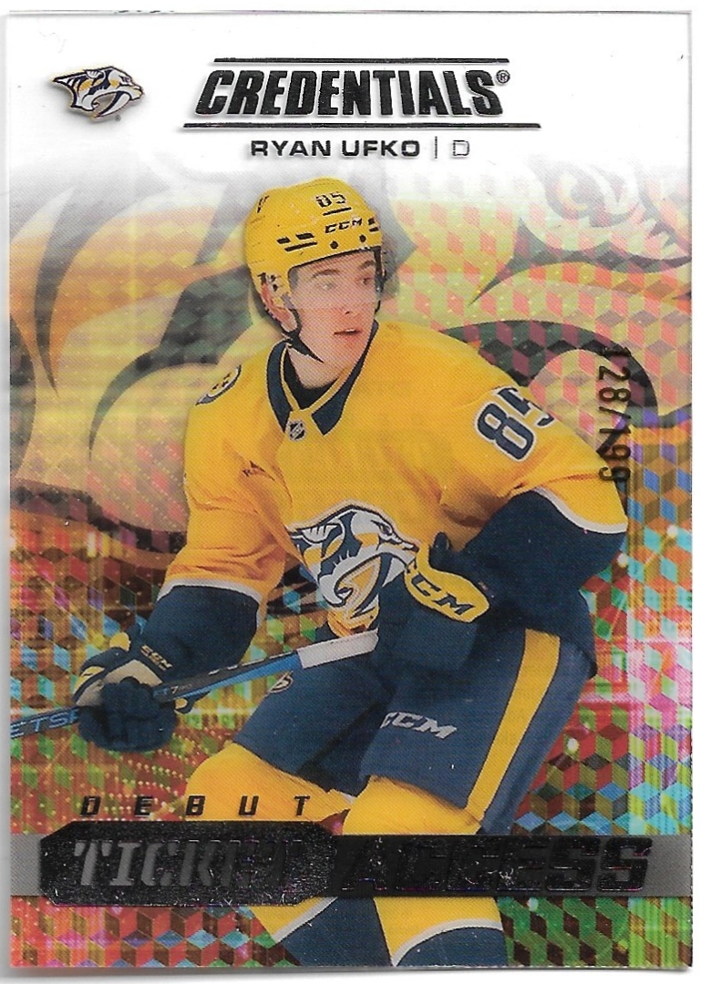 Rookie Acetate Debut Ticket Access RYAN UFKO 25-26 UD Credentials /199