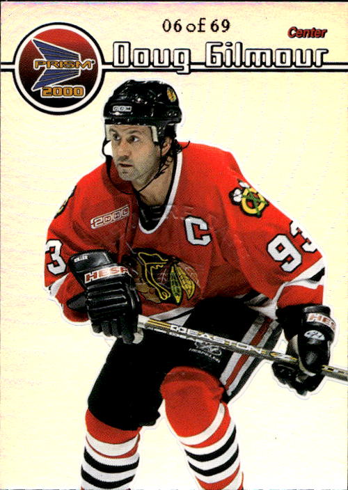 Premiere Date DOUG GILMOUR 99-00 Pacific Prism /69 (světlý růžek zezadu)