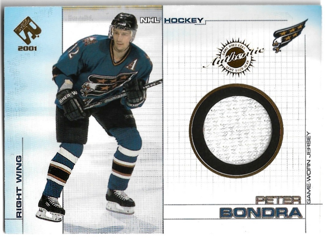 Jersey Game-Worn Gear PETER BONDRA 00-01 Pacific Private Stock