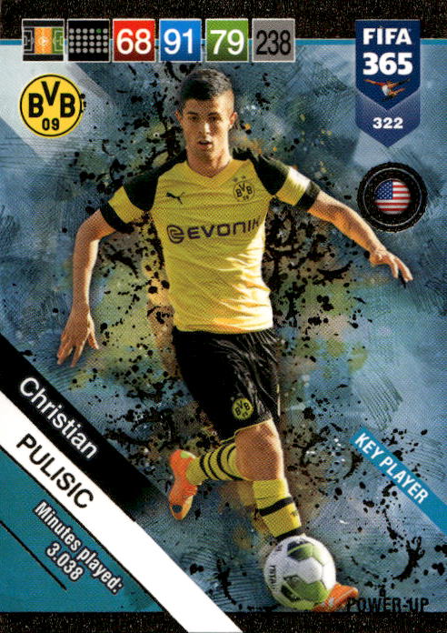 Key Player CHRISTIAN PULISIC 18-19 Panini FIFA 365