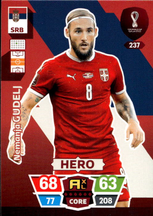 NEMANJA GUDELJ Panini Adrenalyn XL World Cup 2022