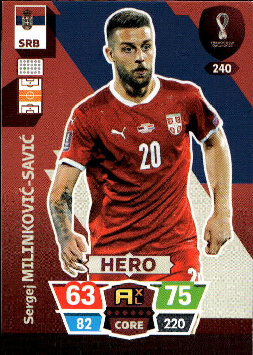 SERGEJ MILINKOVIC-SAVIC Panini Adrenalyn XL World Cup 2022
