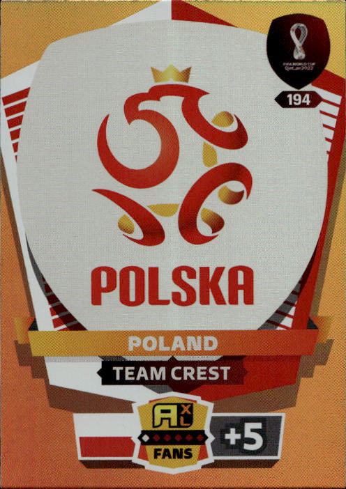 Team Crest POLAND Panini Adrenalyn XL World Cup 2022