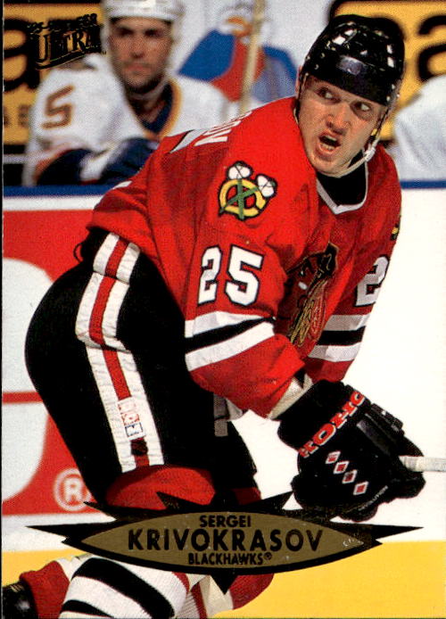 SERGEI KRIVOKRASOV 95-96 Fleer Ultra (lehce barvy na kartě)