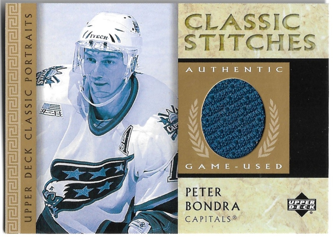 Jersey Classic Stitches PETER BONDRA 02-03 UD Classic Portraits