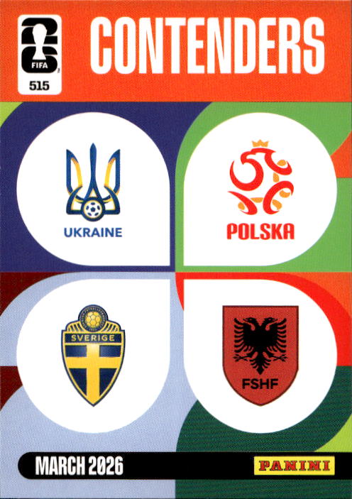 Contenders UKRAINE/POLAND/SWEDEN/ALBANIA 2026 Panini Adrenalyn XL World Cup