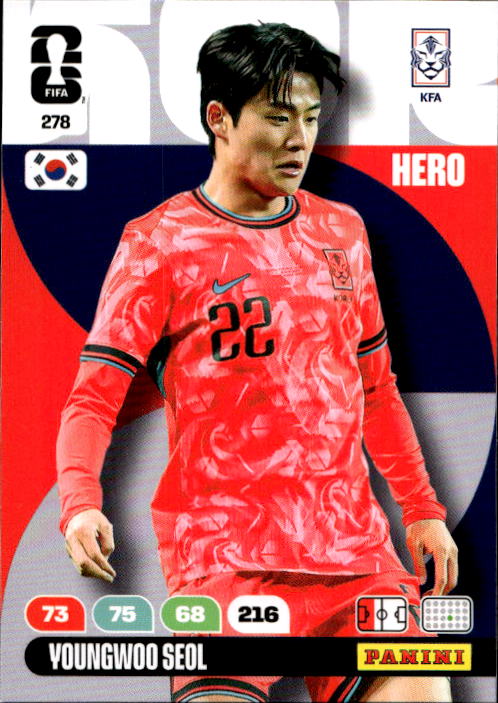 YOUNGWOO SEOL 2026 Panini Adrenalyn XL World Cup