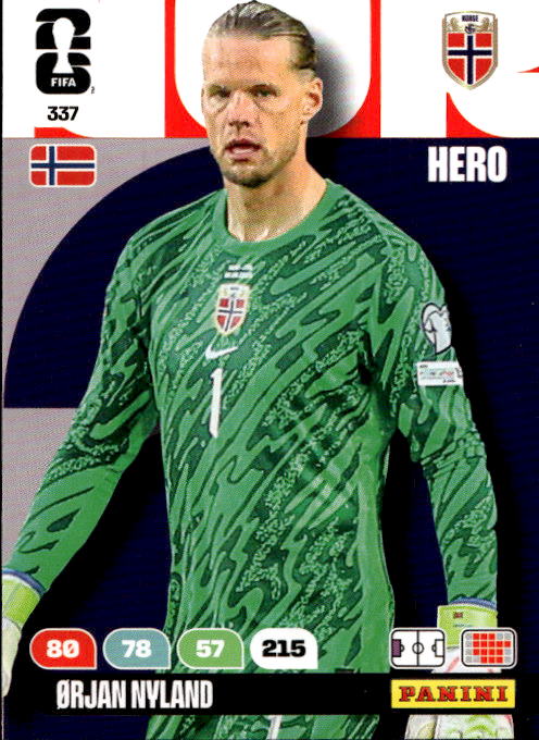 ORJAN NYLAND 2026 Panini Adrenalyn XL World Cup