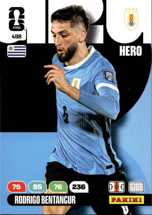 RODRIGO BENTACUR 2026 Panini Adrenalyn XL World Cup