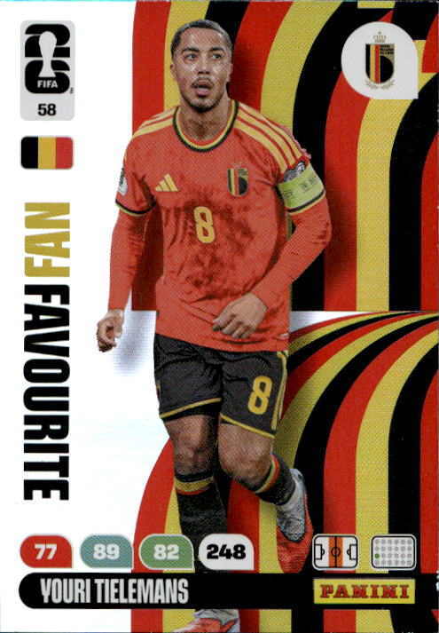 Fan Favourite YOURI TIELEMANS 2026 Panini Adrenalyn XL World Cup
