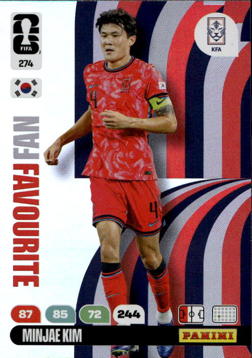 Fan Favourite MINJAE KIM 2026 Panini Adrenalyn XL World Cup