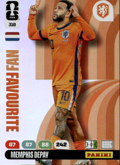 Fan Favourite MEMPHIS DEPAY 2026 Panini Adrenalyn XL World Cup