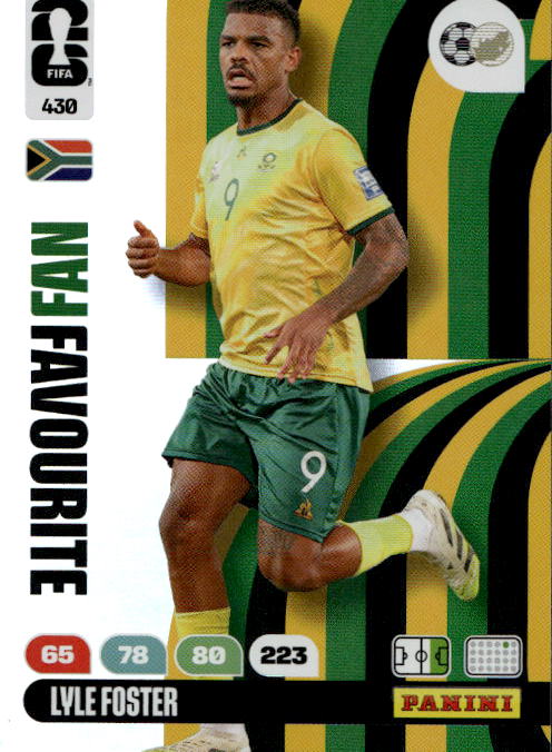 Fan Favourite LYLE FOSTER 2026 Panini Adrenalyn XL World Cup