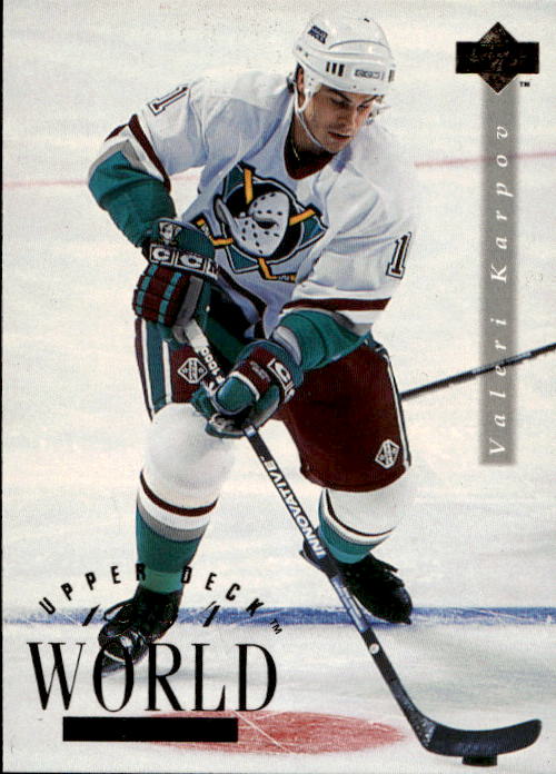 World Tour VALERI KARPOV 94-95 Upper Deck (světlá zadní hrana)