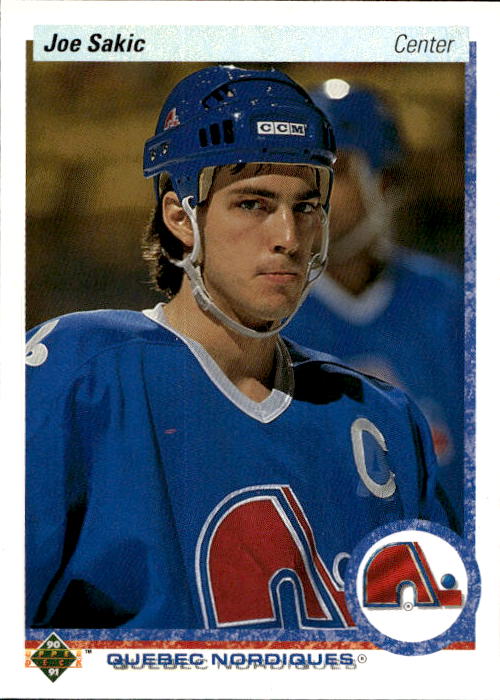 JOE SAKIC 90-91 Upper Deck (tečka z výroby na povrchu)