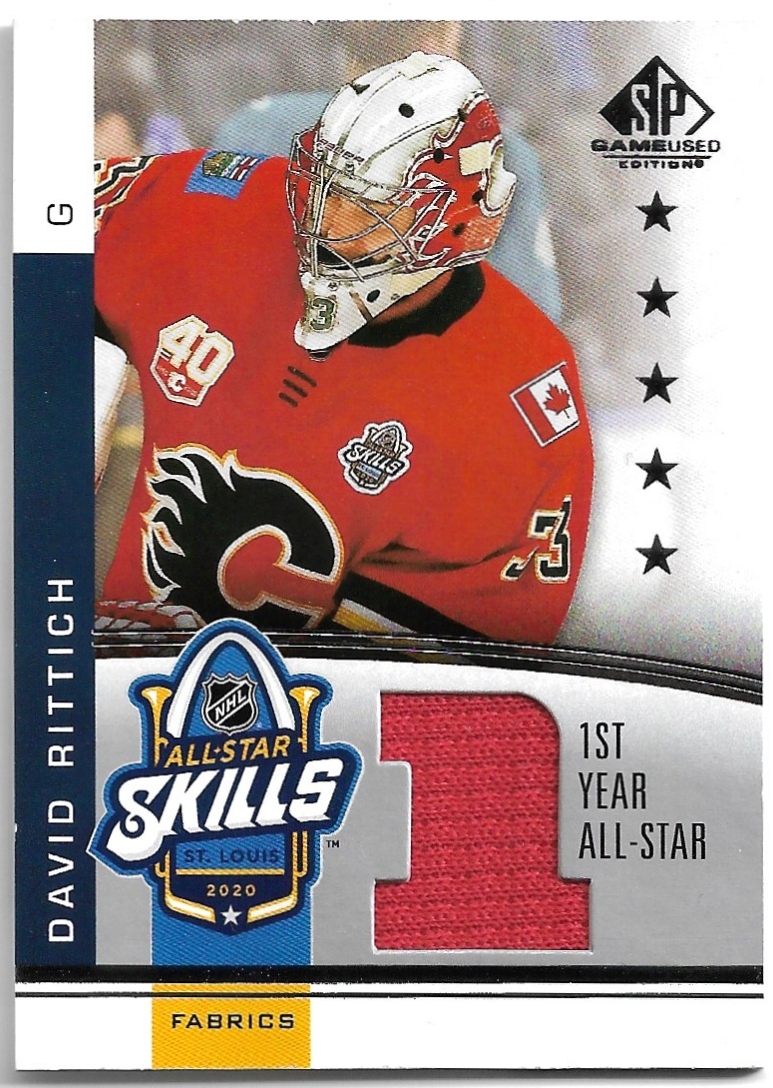 Jersey 2020 NHL All-Star Skills Fabrics 1st Year DAVID RITTICH 20-21 UD SP Game Used