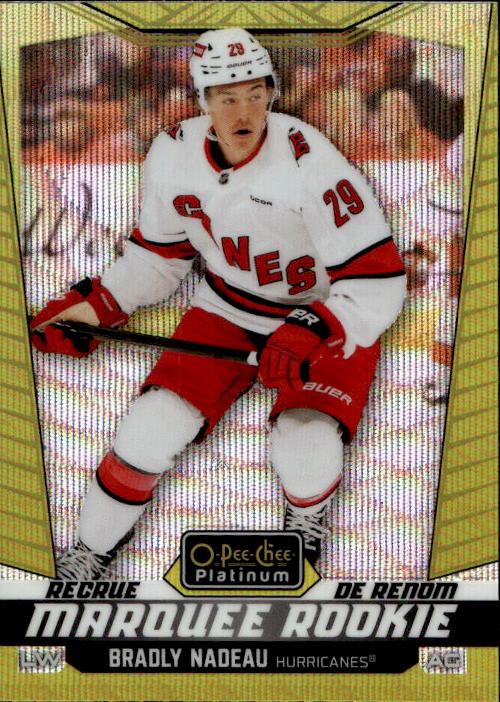 Rookie Neon Yellow Surge Marquee Rookie BRADLY NADEAU 24-25 UD O-Pee-Chee OPC Platinum