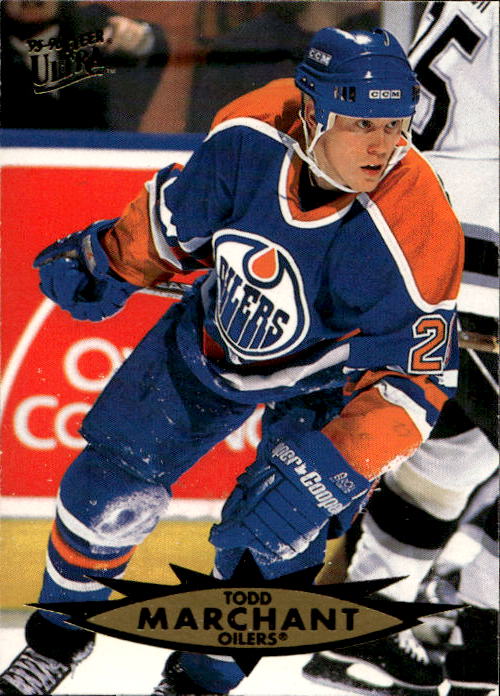 TODD MARCHANT 95-96 Fleer Ultra (trocha barvy na kartě)