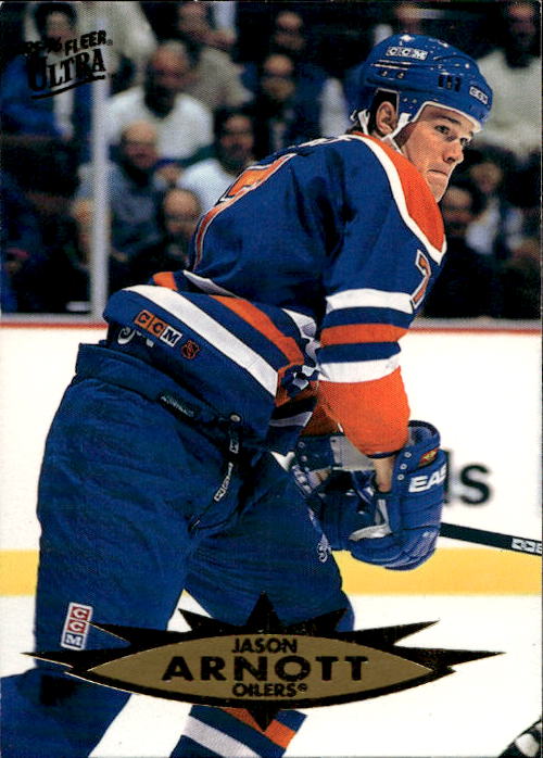 JASON ARNOTT 95-96 Fleer Ultra (trocha barvy na kartě)