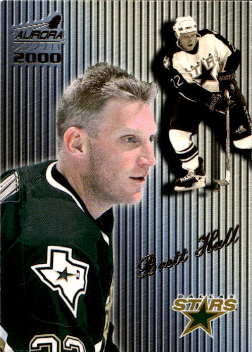 Striped BRETT HULL 99-00 Pacific Aurora (bílé růžky)