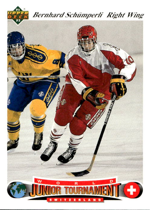 World Junior Champions BERNHARD SCHUMPERLI 91-92 Upper Deck Czech