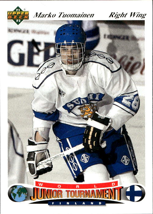 World Junior Champions MARKO TUOMAINEN 91-92 Upper Deck Czech