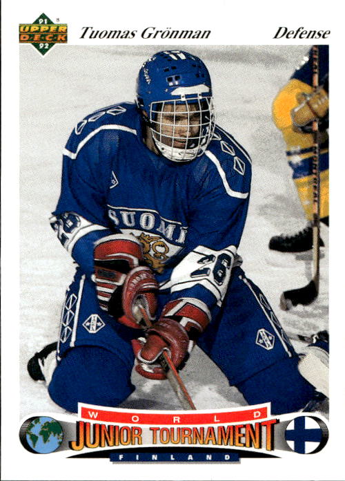 World Junior Champions TUOMAS GRONMAN 91-92 Upper Deck Czech