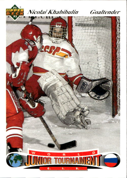 Rookie World Junior Champions NIKOLAI KHABIBULIN 91-92 Upper Deck Czech