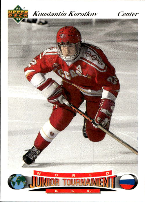 Rookie World Junior Champions KONSTANTIN KOROTKOV 91-92 Upper Deck Czech