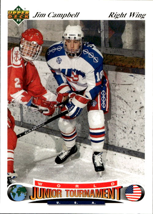 World Junior Champions JIM CAMPBELL 91-92 Upper Deck Czech