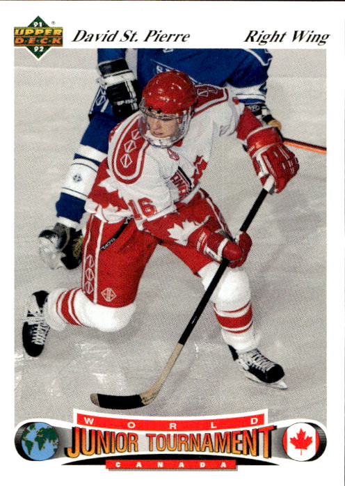 World Junior Champions DAVID ST. PIERRE 91-92 Upper Deck Czech