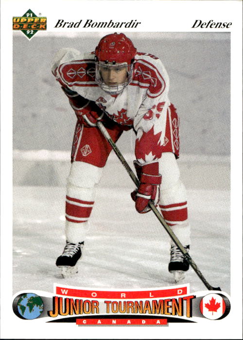 World Junior Champions BRAD BOMBARDIR 91-92 Upper Deck Czech