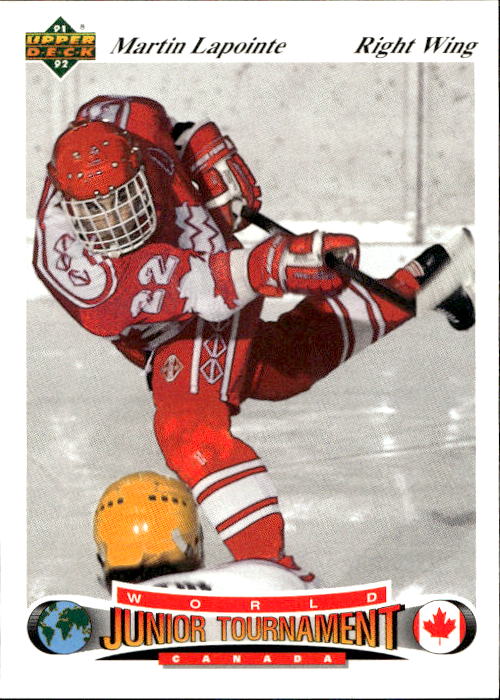 World Junior Champions MARTIN LAPOINTE 91-92 Upper Deck Czech