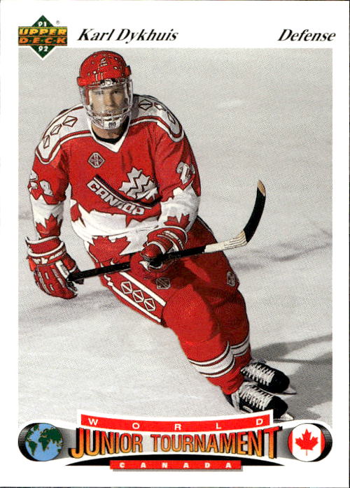 World Junior Champions KARL DYKHUIS 91-92 Upper Deck Czech