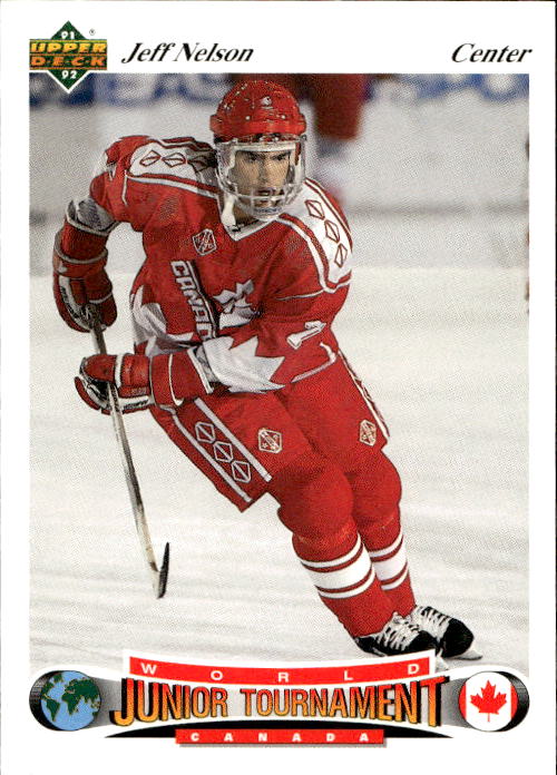 World Junior Champions JEFF NELSON 91-92 Upper Deck Czech