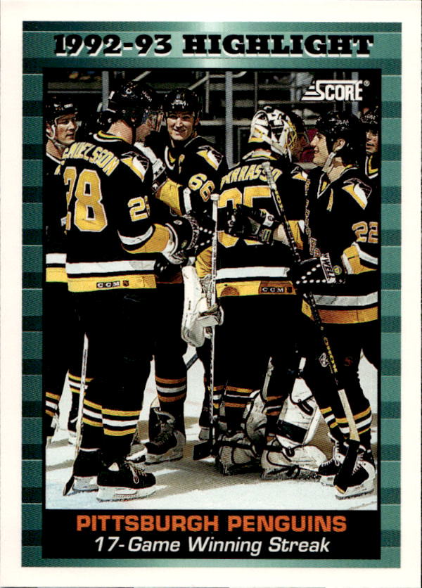 1992-93 Hughlight PITTSBURGH PENGUINS 93-94 Score American